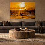 Sun Rays by Aaron Chang, shown in a warm modern living room