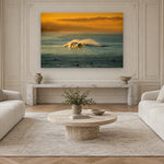 Surfing in Heaven by Aaron Chang, shown in a Parisian sitting room