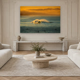 Surfing in Heaven by Aaron Chang, shown in a Parisian sitting room