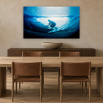 Tahiti Underwater by Aaron Chang, shown in a modern dining room