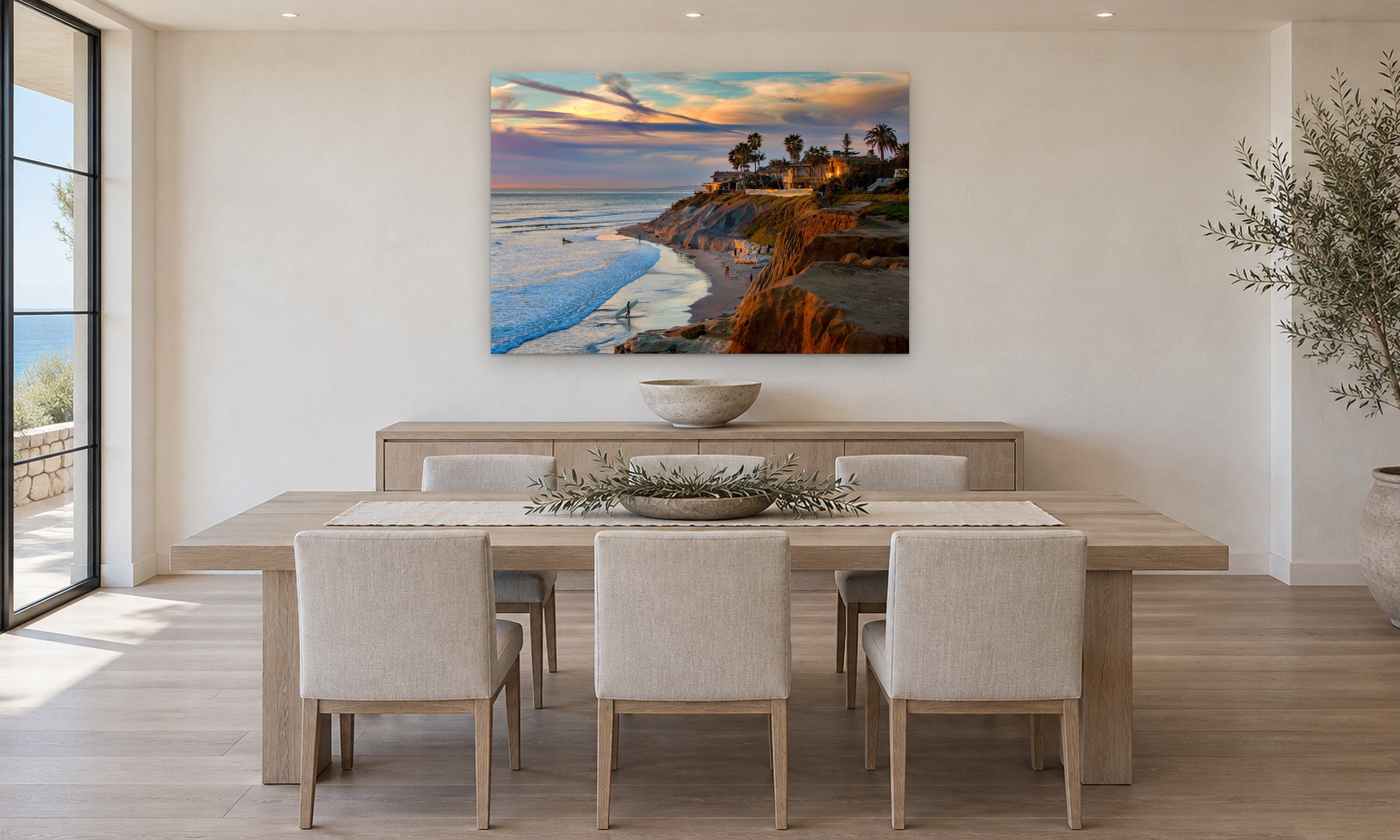 Terra Mar Point by Aaron Chang, shown in a coastal dining room