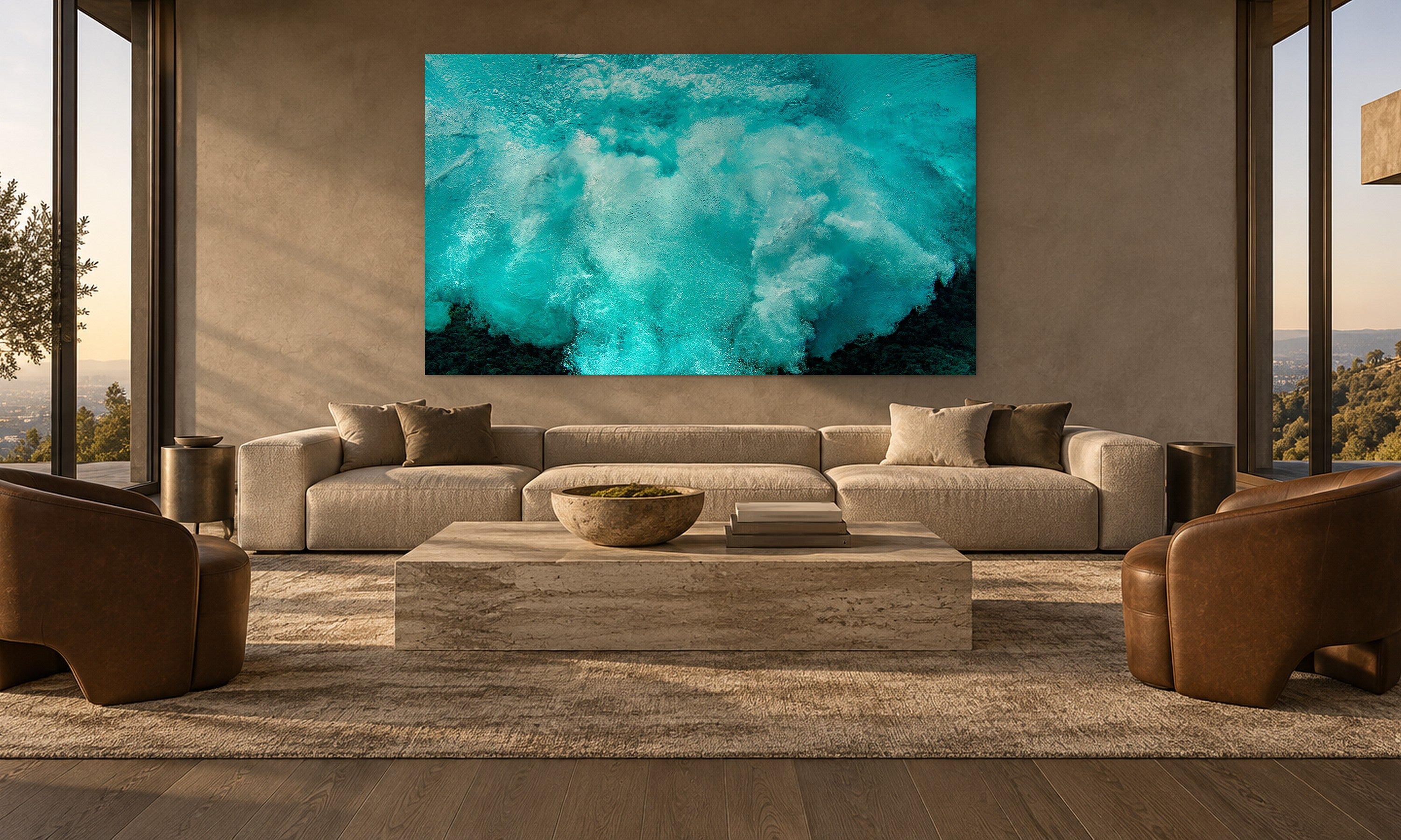 The Force by Aaron Chang, shown in a plaster-walled living room