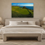 Torrey Pines 4th Hole by Aaron Chang, shown in a serene bedroom