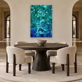 Tonga Vertical by Aaron Chang, shown in an arched dining room