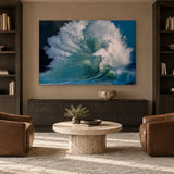 Triumph by Aaron Chang, shown in a library