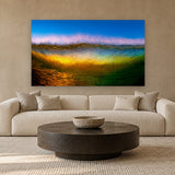 Wave Abstract by Aaron Chang, shown in a modern living room