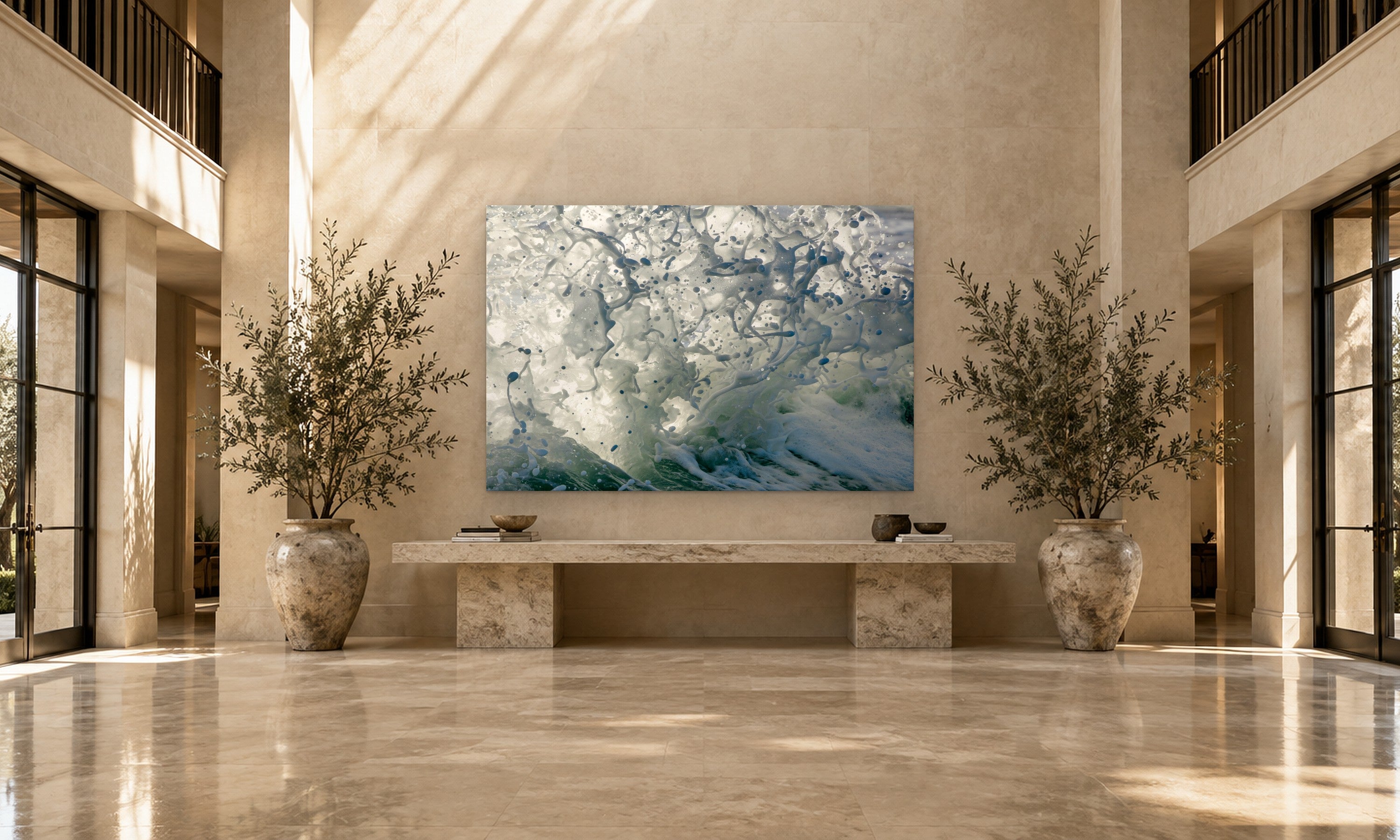 Water Matrix by Aaron Chang, shown in a grand entry hall