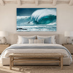 Waimea Pano by Aaron Chang, shown in a coastal bedroom