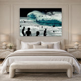 Waimea Silhouettes by Aaron Chang, shown in a Parisian bedroom