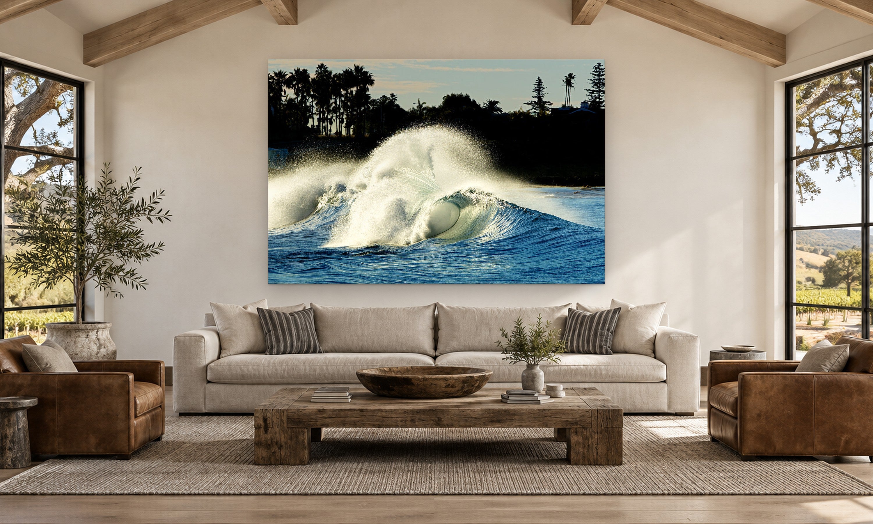 Wings of Desire by Aaron Chang, shown in a farmhouse great room