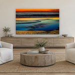 Whisper by Aaron Chang, shown in a coastal family room