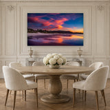 Brush Stroke Sky by Aaron Chang, shown in a Parisian dining room
