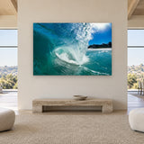 Carmel Blue by Aaron Chang, shown in a gallery loft