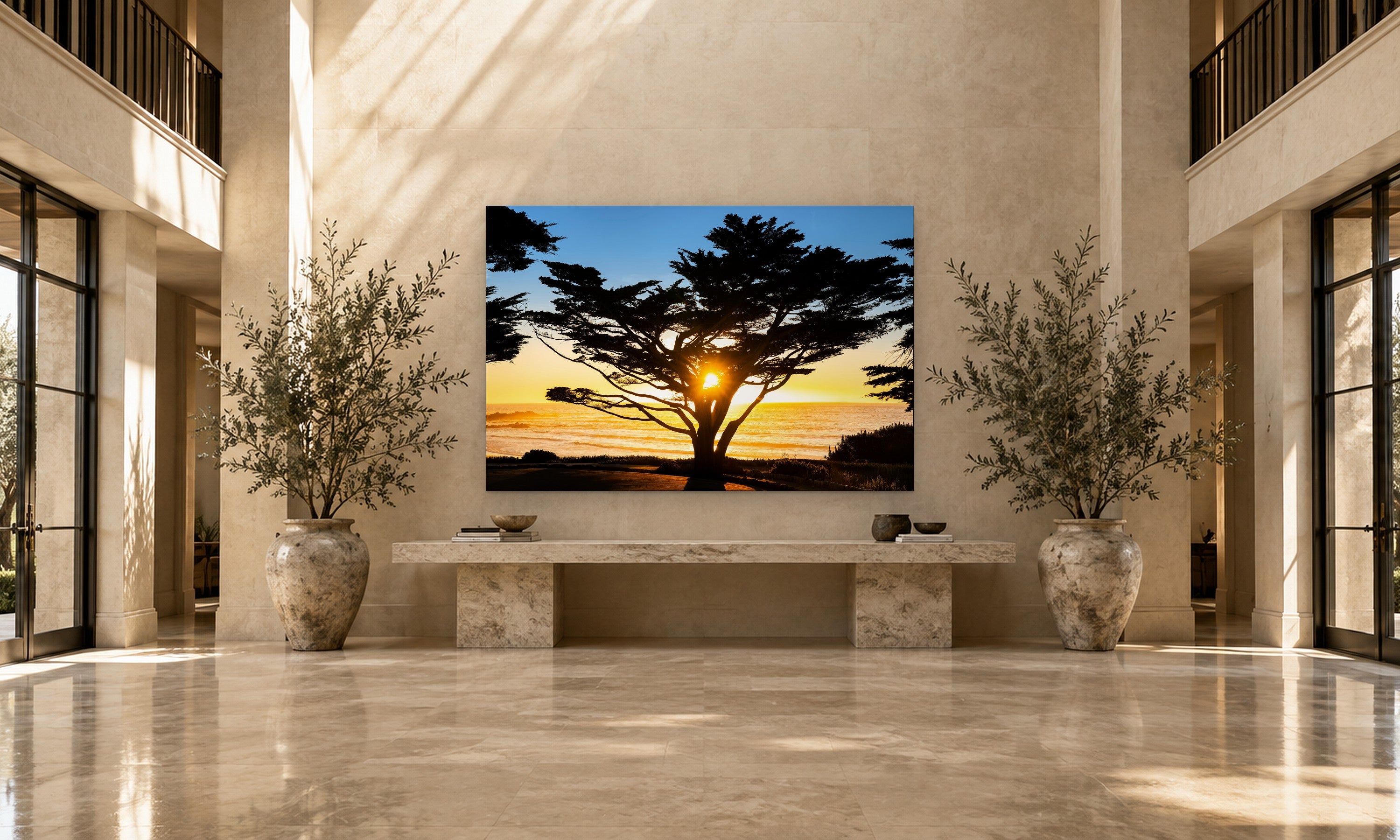 Cypress Glow by Aaron Chang, shown in a grand entry hall