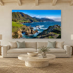El Sur Grande by Aaron Chang, shown in a coastal living room