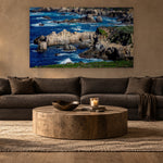 Garrapata Lookout by Aaron Chang, shown in a warm modern living room