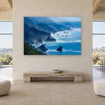 Jagged Coast by Aaron Chang, shown in a gallery loft