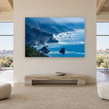 Jagged Coast by Aaron Chang, shown in a gallery loft