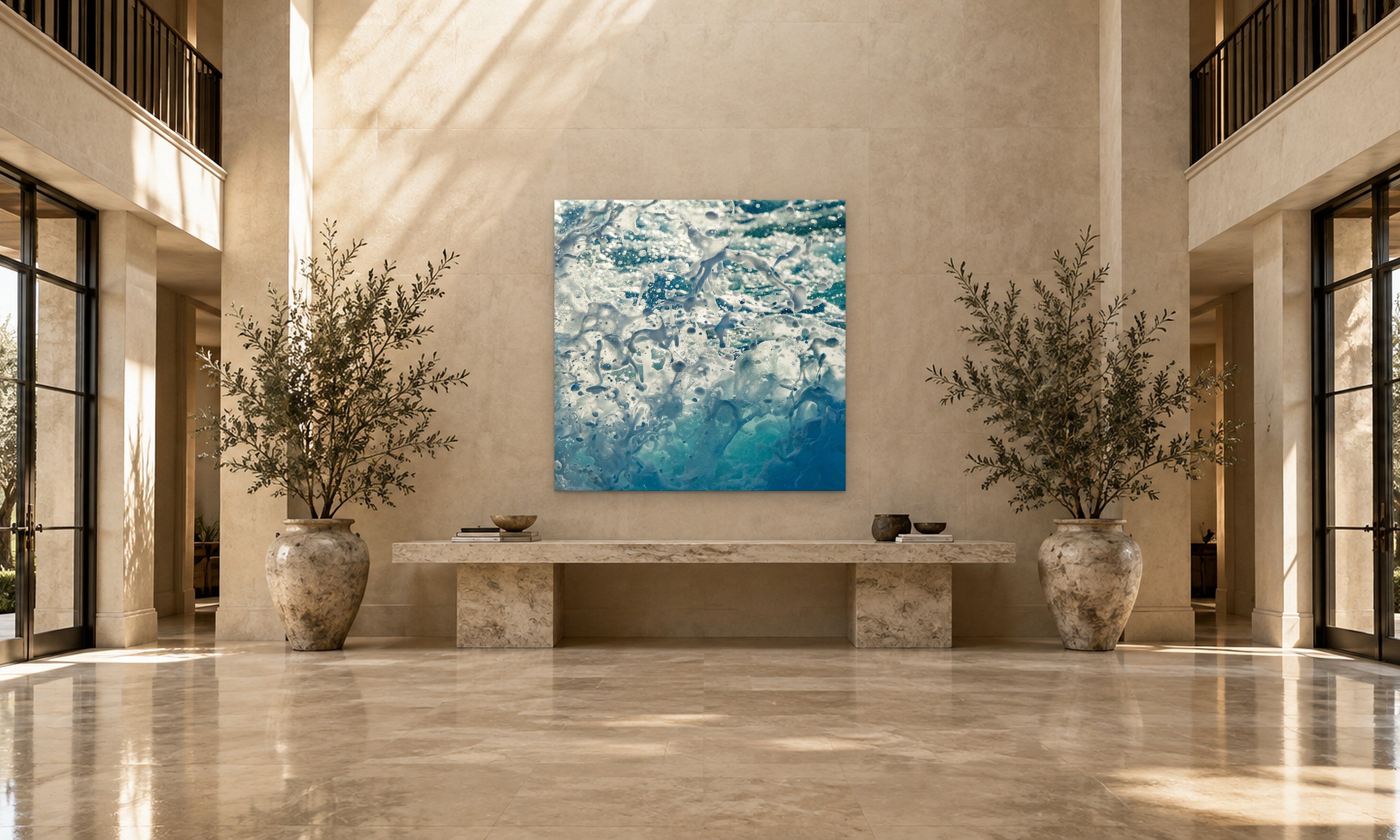 Joy by Aaron Chang, shown in a grand entry hall