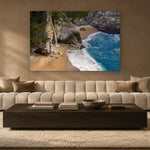 McWay Falls Detail by Aaron Chang, shown in a modern lounge