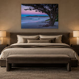Sunrise Carmel Beach by Aaron Chang, shown in an elegant bedroom