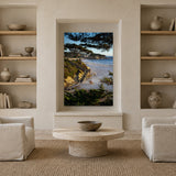 Surf Session by Aaron Chang, shown in a living room with a plaster niche