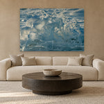 White Water Horses by Aaron Chang, shown in a modern living room