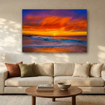 Days End 54" x 36" wall art in a modern living room
