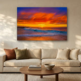 Days End 54" x 36" wall art in a modern living room
