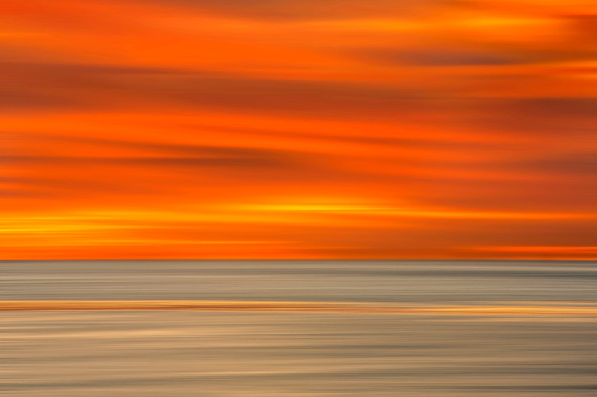 Hope Rising by Aaron Chang - orange and gold sunset over the ocean, Everyday Art metal print