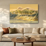Glimmer 54" x 36" wall art in a modern living room