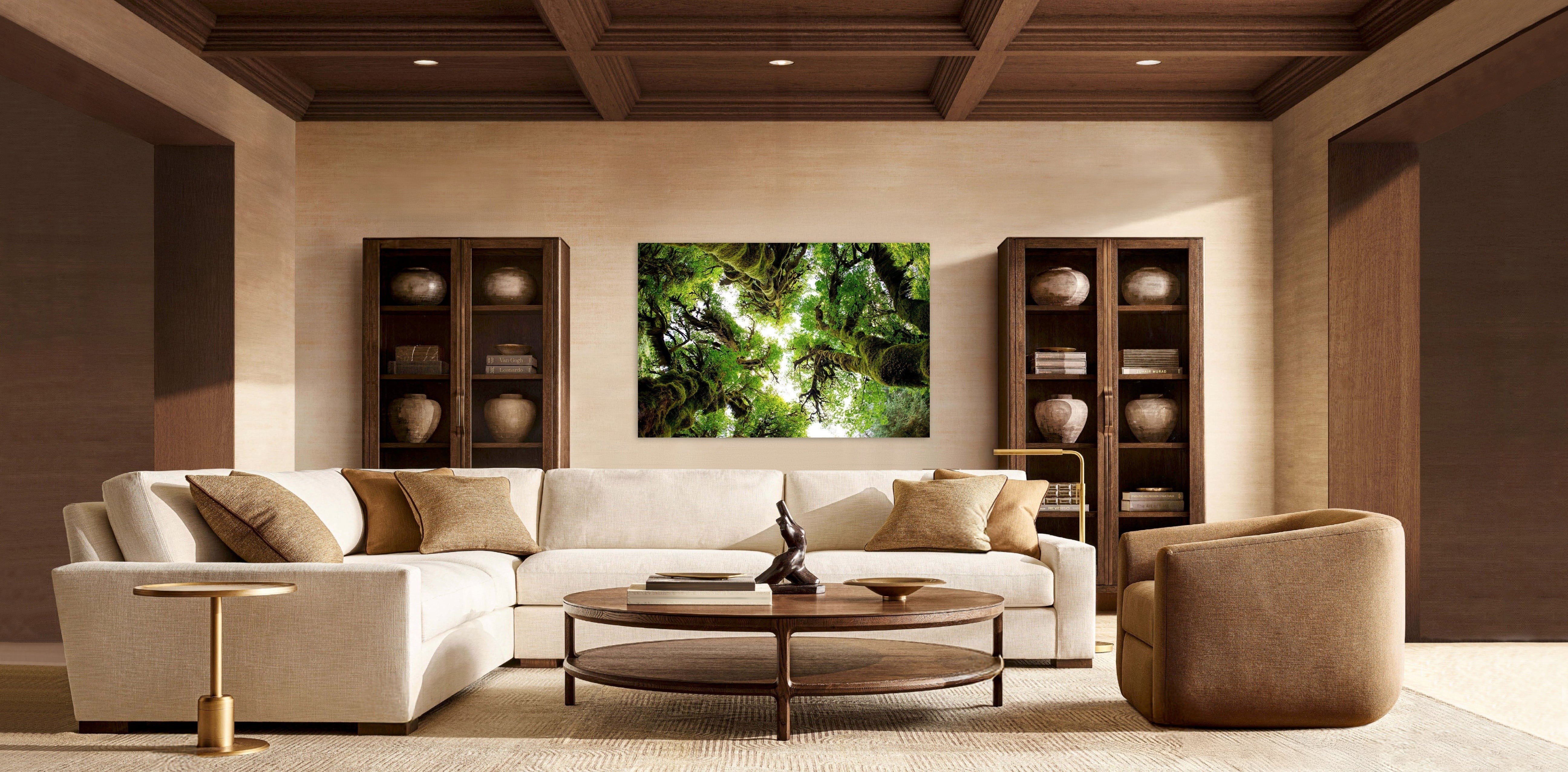 Grandfathers by Aaron Chang, shown in a warm living room