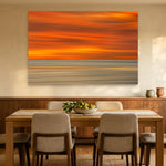 Hope Rising 54" x 36" wall art in a walnut dining room
