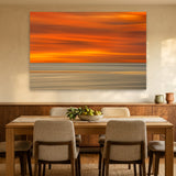 Hope Rising 54" x 36" wall art in a walnut dining room