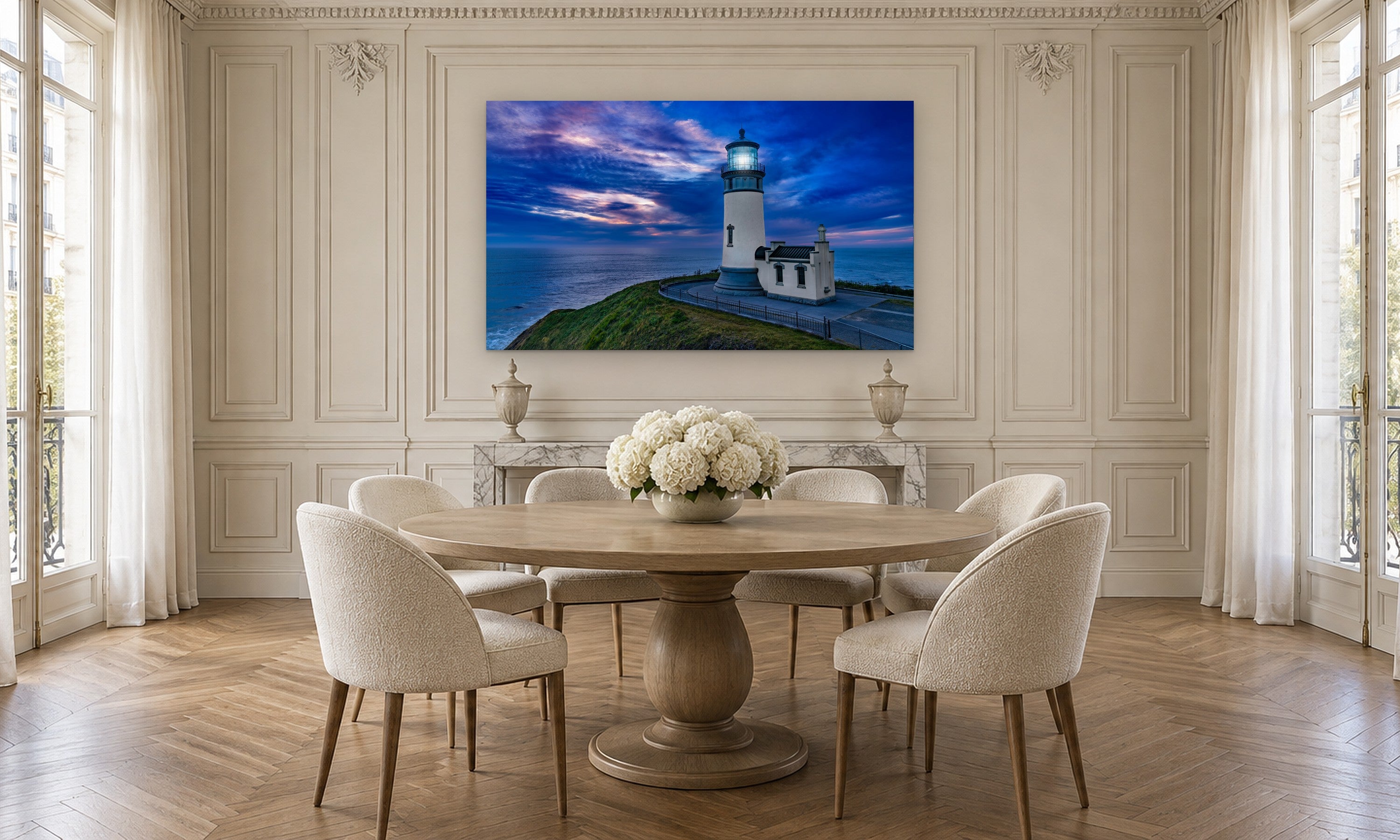 Guardian by Aaron Chang, shown in a Parisian dining room
