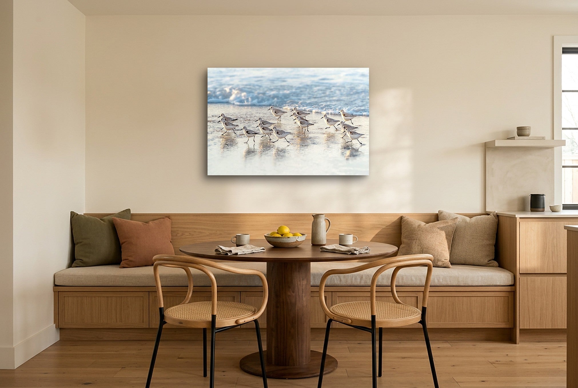 Piper Parade 42" x 28" wall art in a modern breakfast nook