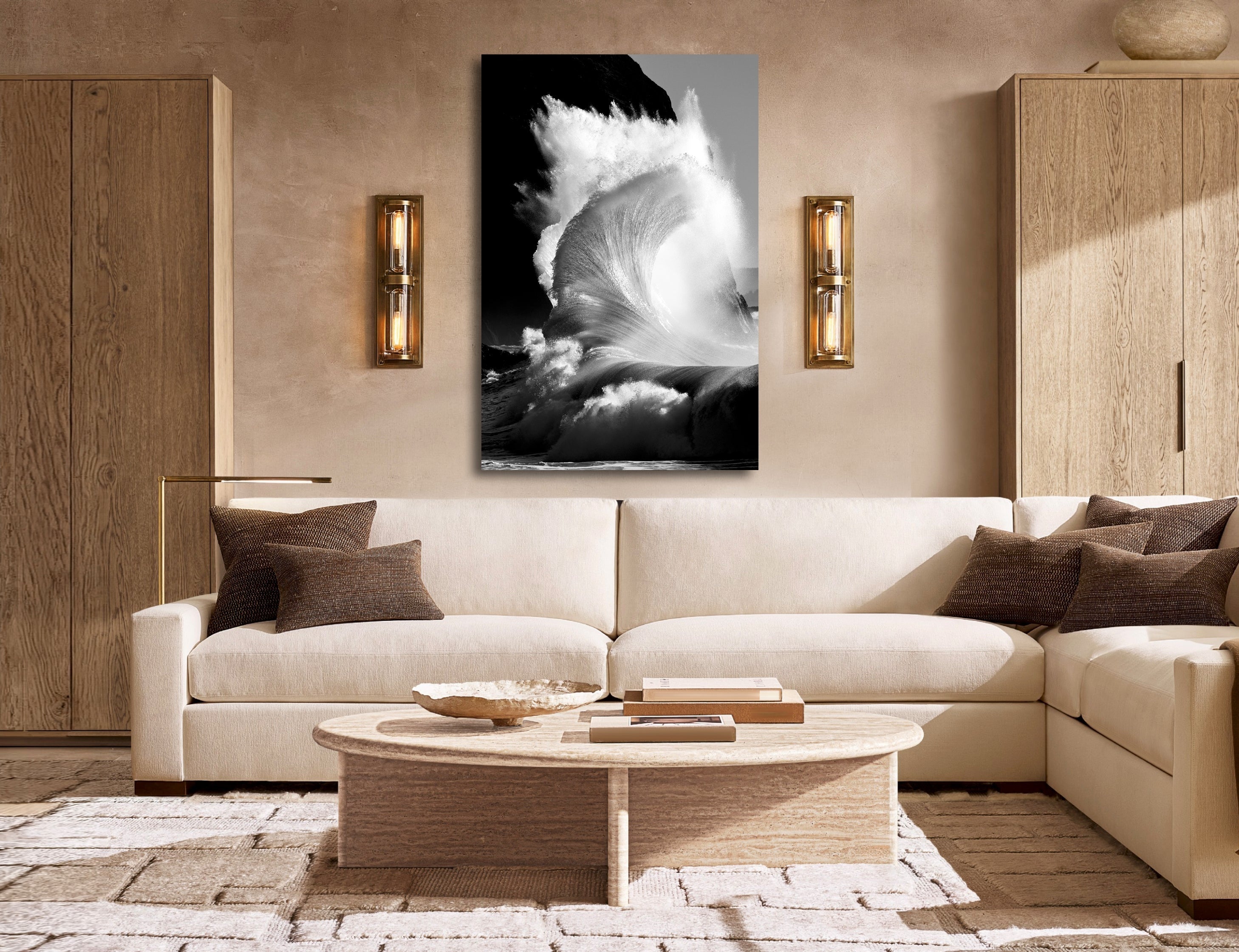 Nautilus by Aaron Chang, shown in an RH-style living room