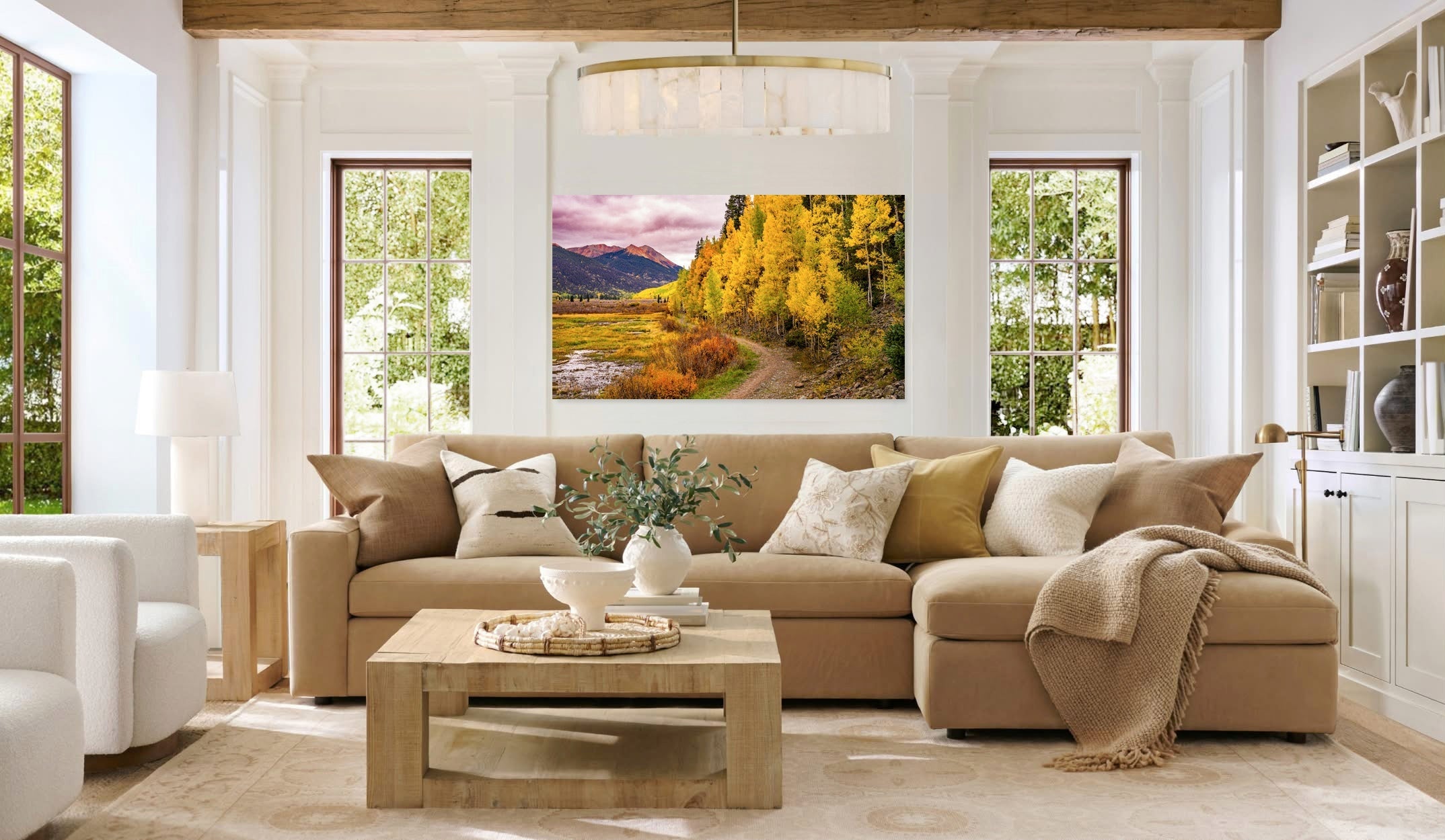 Red Mountain Gold by Aaron Chang, shown in a living room