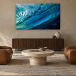 Azul by Aaron Chang, shown in a collector’s lounge