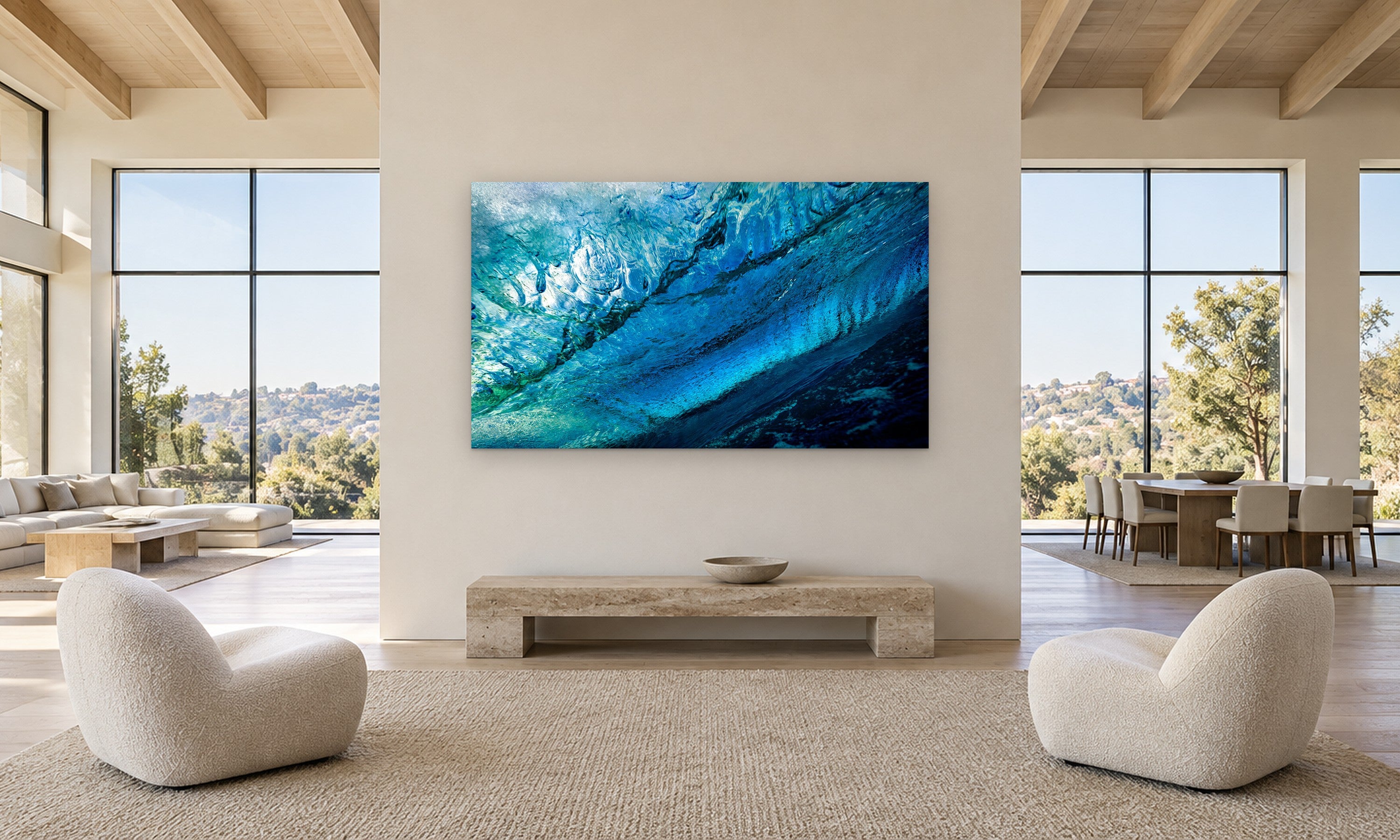 Azul by Aaron Chang, shown in a gallery loft