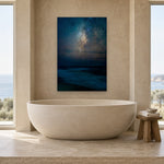 Big Sur Starry Night by Aaron Chang, shown in a spa bathroom