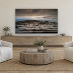 Black Swan by Aaron Chang, shown in a coastal family room
