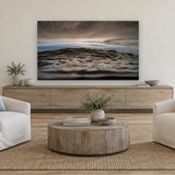 Black Swan by Aaron Chang, shown in a coastal family room
