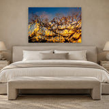 Coral Water by Aaron Chang, shown in a serene bedroom