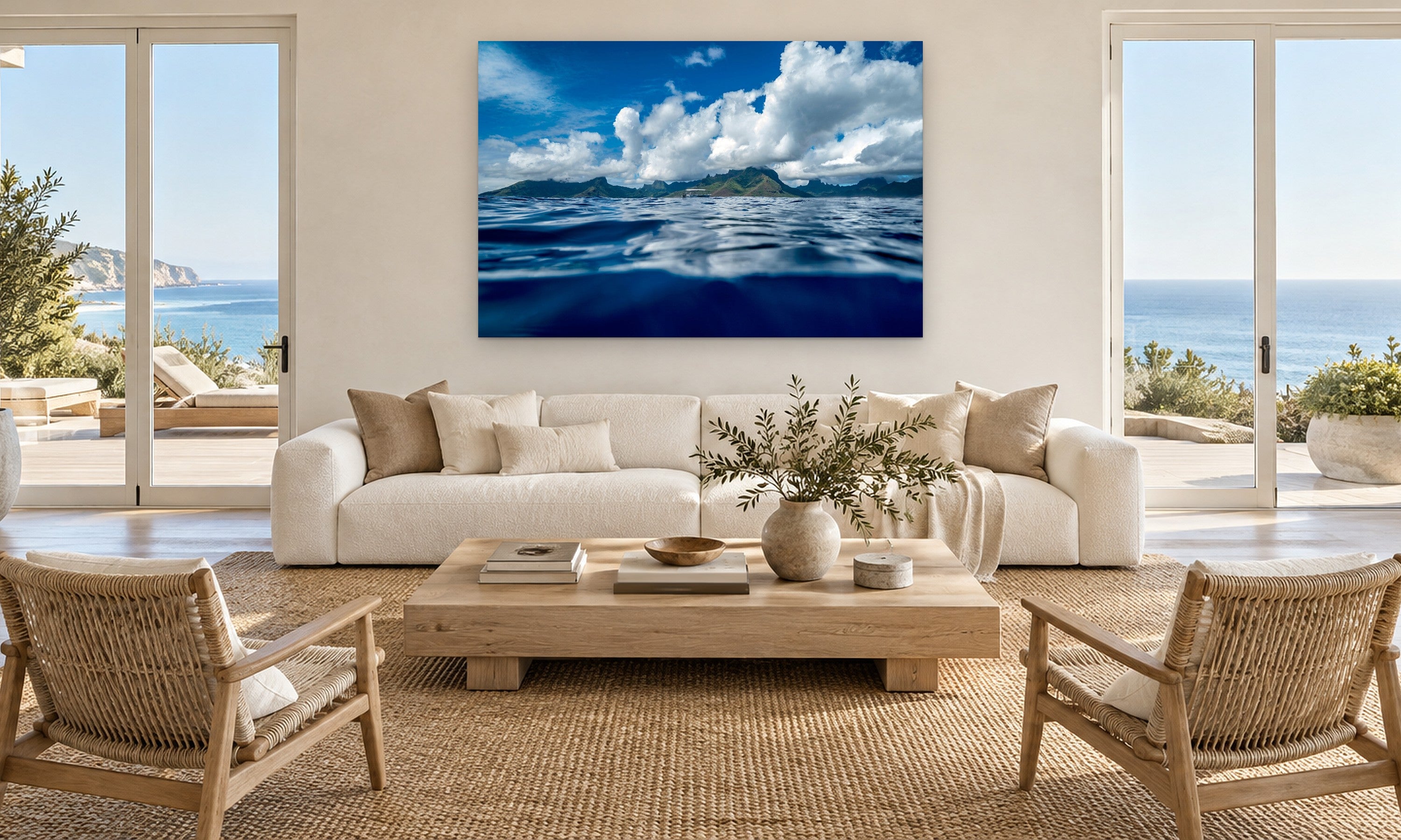 Day Dream by Aaron Chang, shown in an ocean-view great room