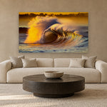 Golden Sunrise by Aaron Chang, shown in a modern living room