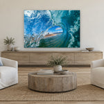 Haleiwa View by Aaron Chang, shown in a coastal family room