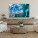 Haleiwa View by Aaron Chang, shown in a coastal family room