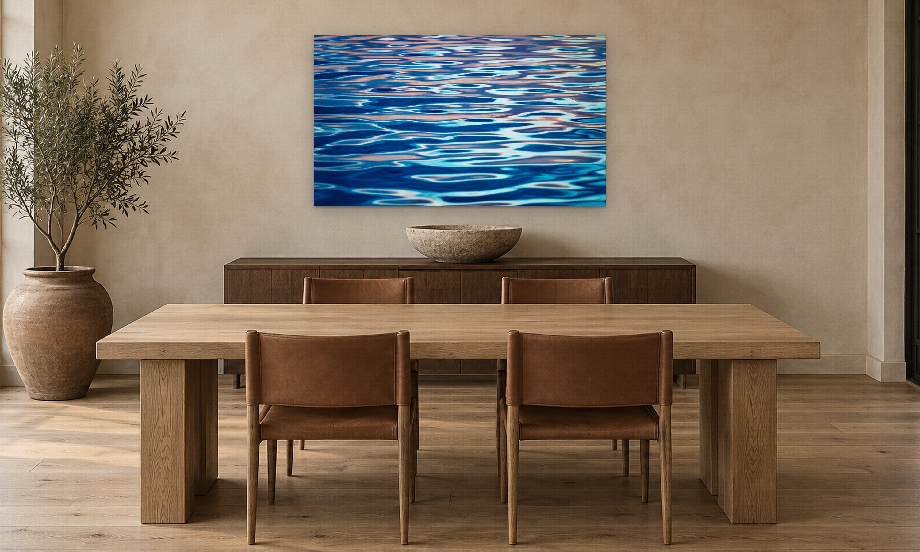 Heaven's Sky by Aaron Chang, shown in a modern dining room