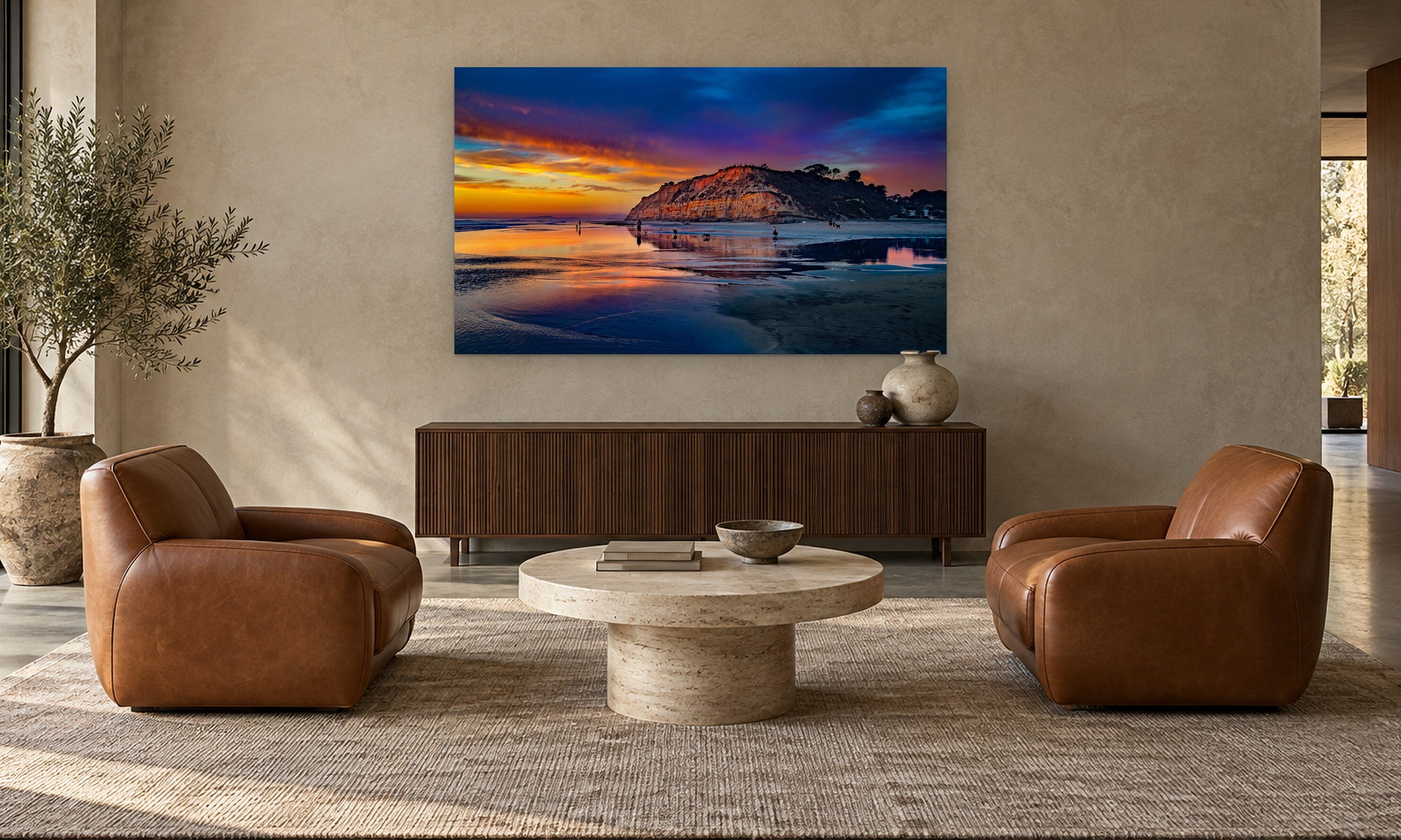 Solana Skies by Aaron Chang, shown in a collector’s lounge